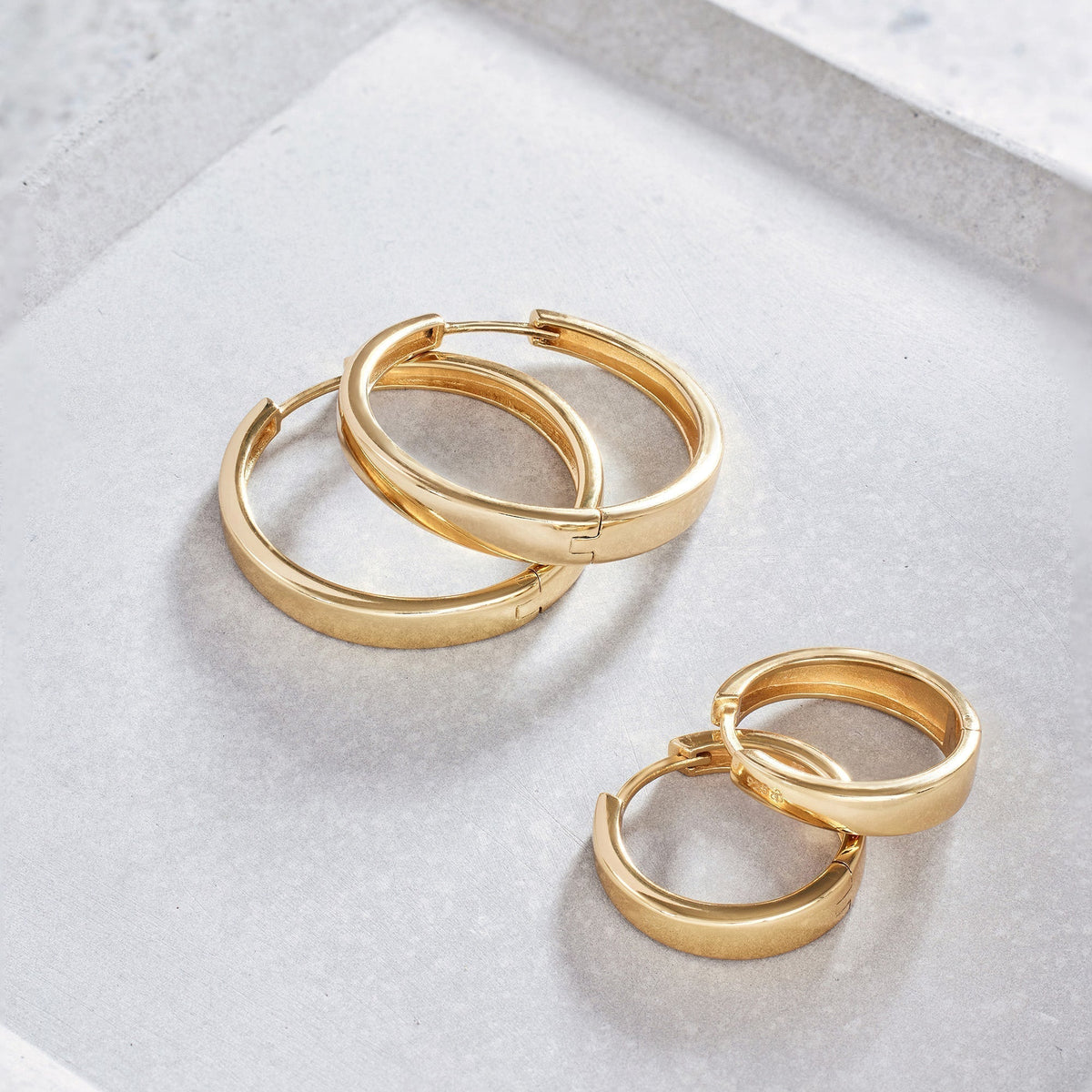 Gia Aretes de Argolla | Oro Blanco