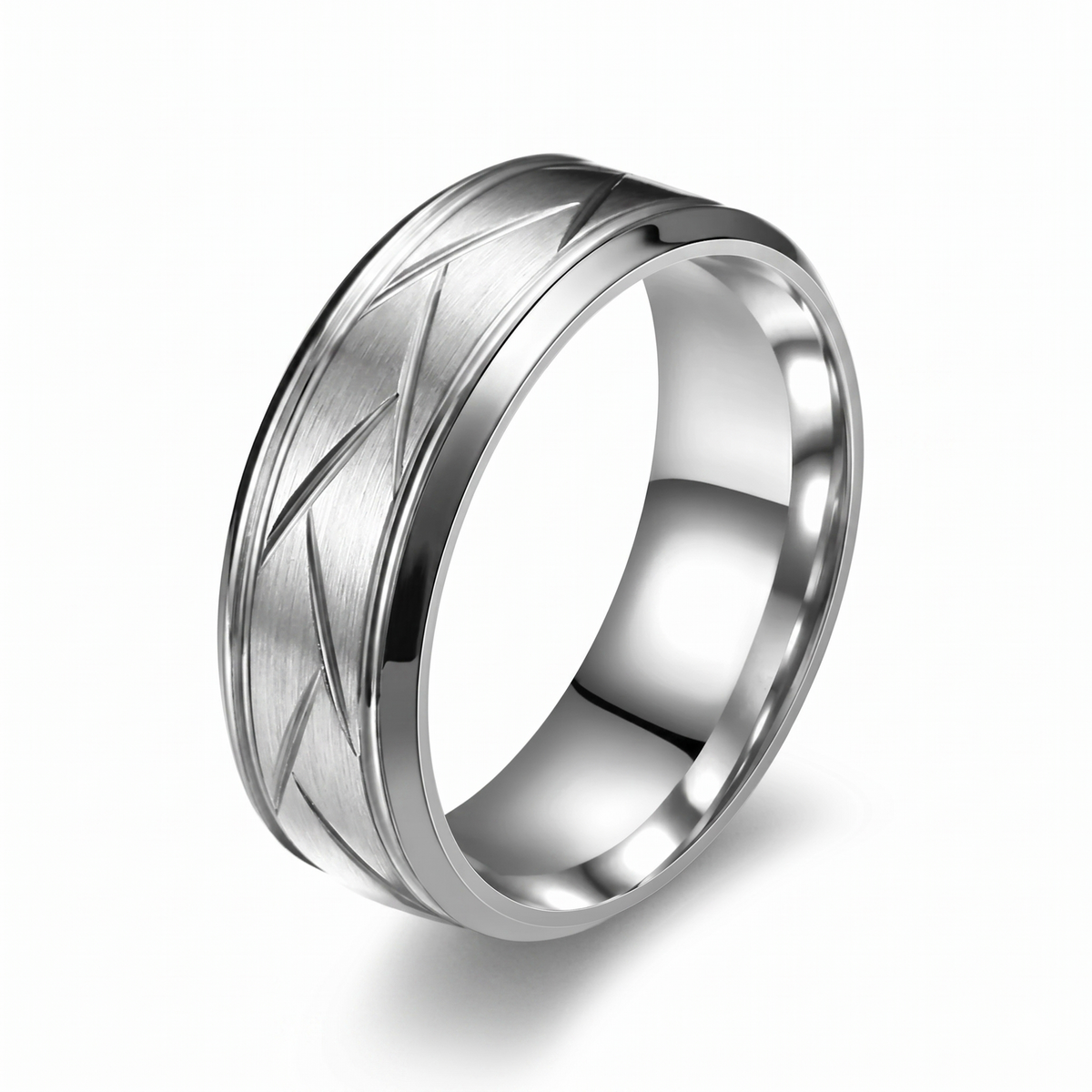 Anillo Heston Cutline | Oro Blanco