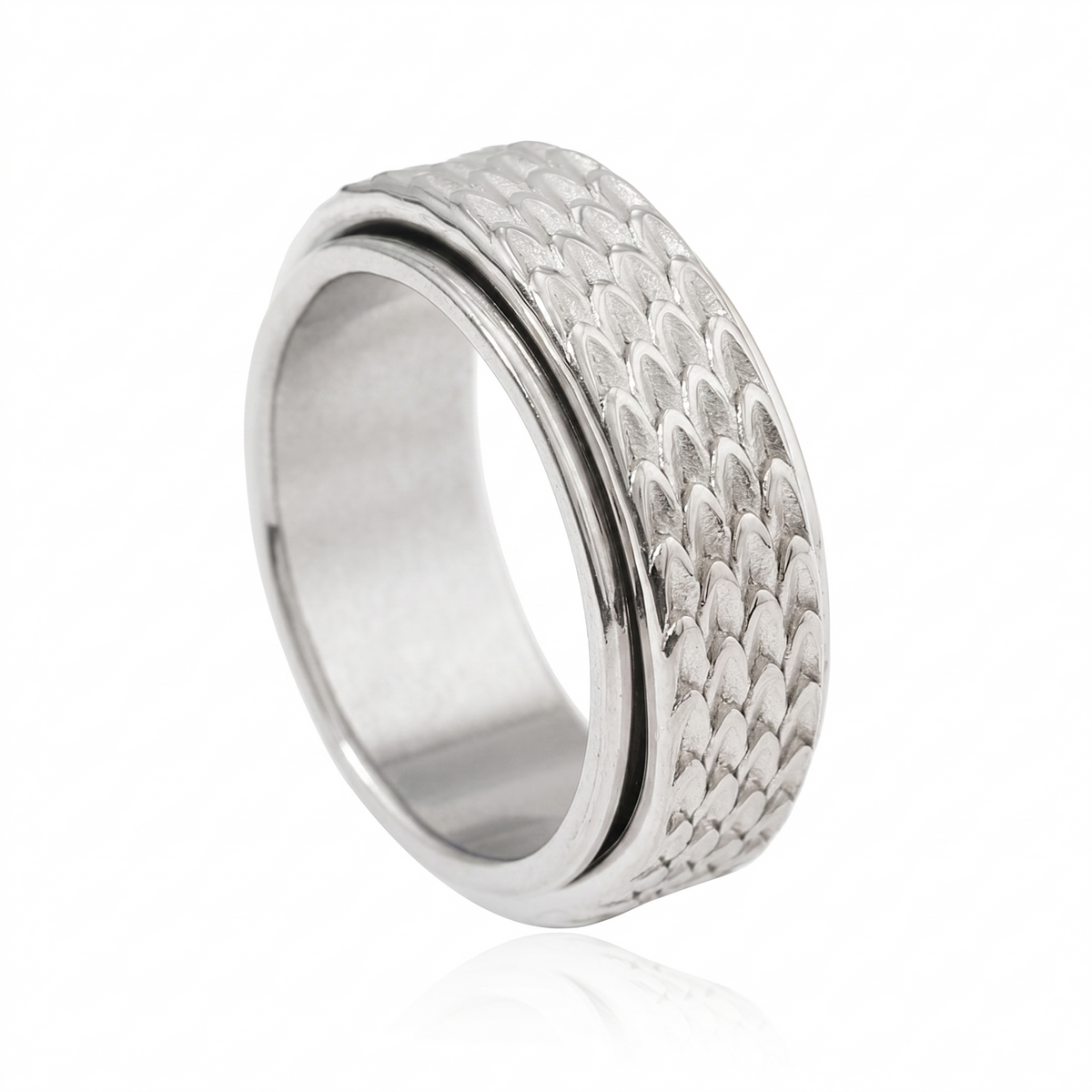 Anillo Giratorio Toren | Oro Blanco