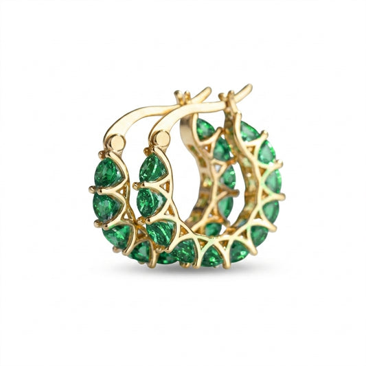 Elena Marlowe Aretes de Argolla | Oro Blanco