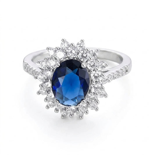 Vionne Saphirae Anillo | Oro Blanco