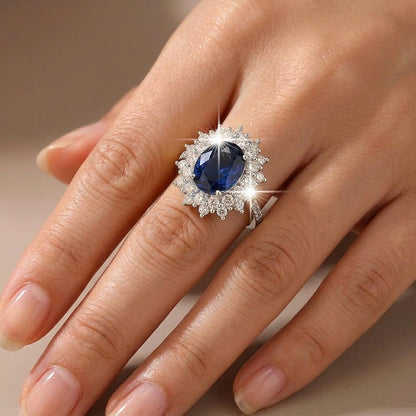Vionne Saphirae Anillo | Oro Blanco