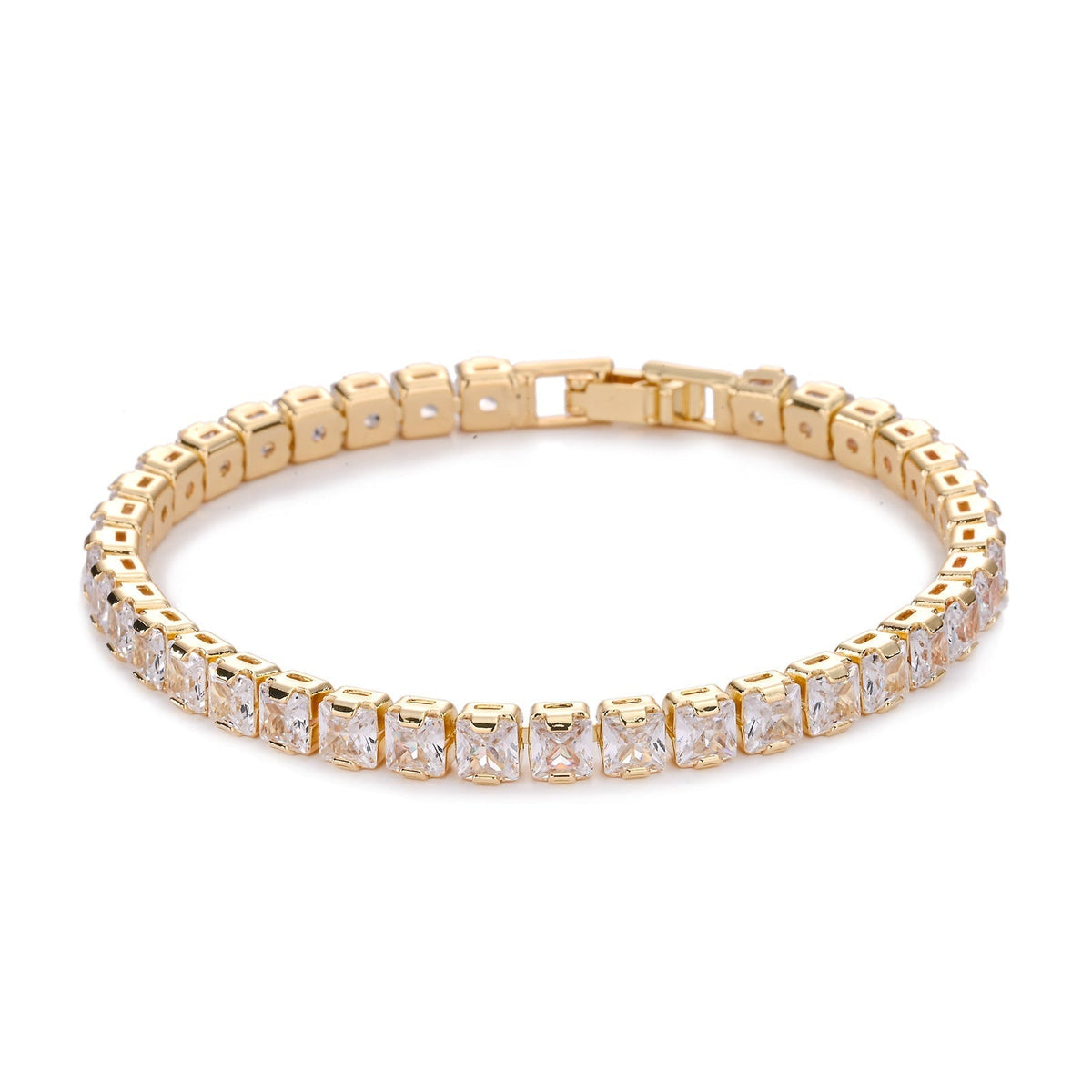 Pulsera Tennis Cuadrada | Oro